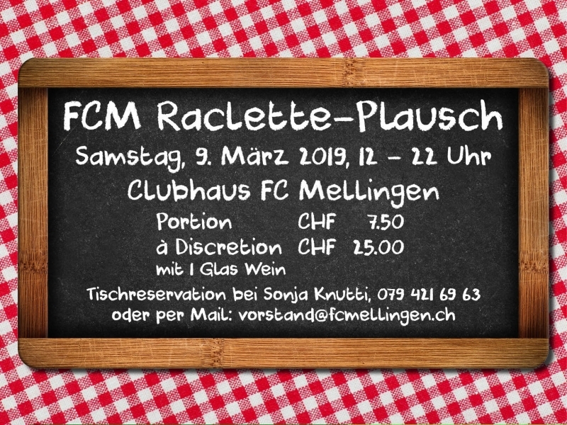 FCM Raclette-Plausch