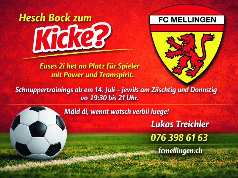 Schnuppertraining 2. Mannschaft